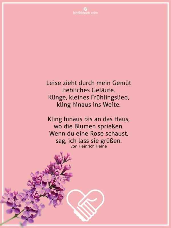 Zitate Frühlingsanfang Liebesgefühle Heinrich Heine