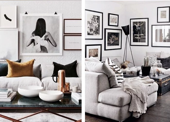 fotowand selber machen wohnzimmer dekorieren ideen
