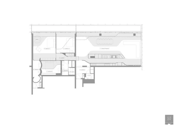 penthouse wohnplan ideen