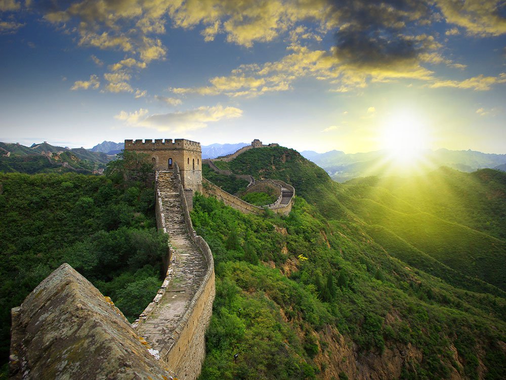Abenteuerreisen Chinesische Mauer großartiges Bauwerk