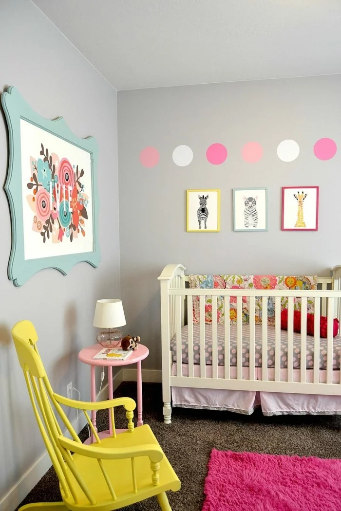 babyzimmer deko ideen farbenfroh krasse akzente