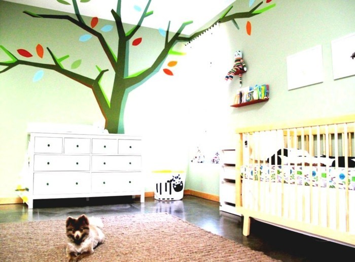 babyzimmer deko ideen frische farben geräumiger raum