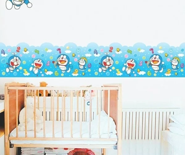 bordüre babyzimmer lustige motive helle wände aufpeppen
