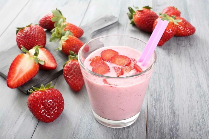erdbeeren sommer smoothie rezepte zum abnehmen