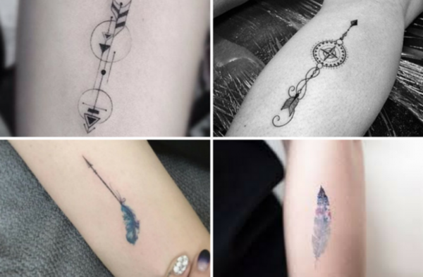 feder ethno motive tattoos frauen