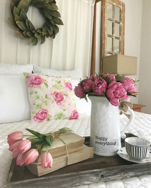 frühlingsblumen deko dekoideen wohnzimmer frische farben