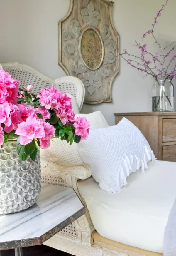 frühlingsblumen deko schlafzimmer dekorieren
