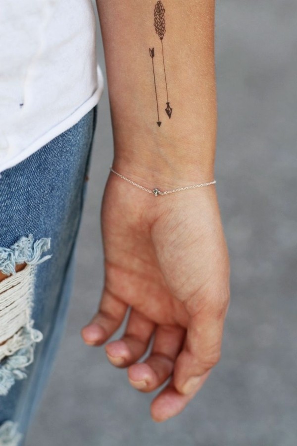 Frau filigran unterarm tattoo Minimalistische Tattoos:
