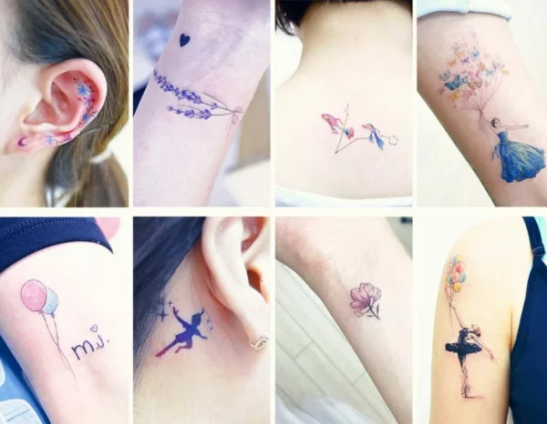 märchenhafte Mini Tattoos für Frauen 