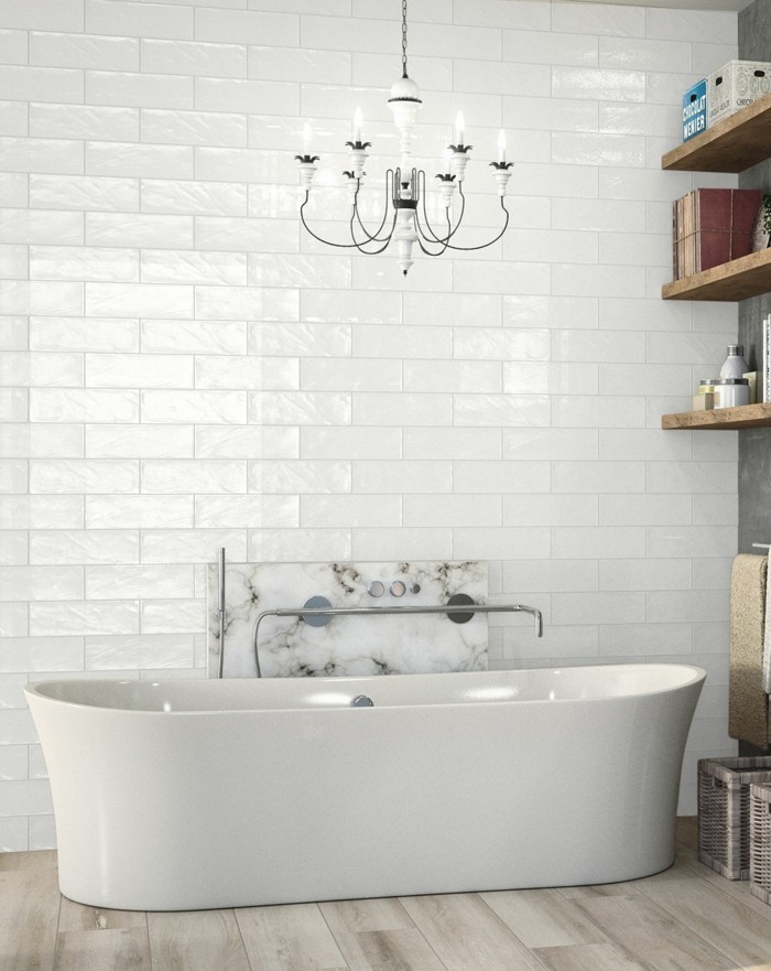 fliesen badezimmer ripple bulevar verleihen raum individuellen jedem tiles metro 4x12 charme weiße metrofliesen ceramic