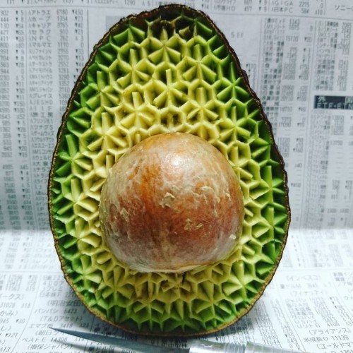 avocado mit einem netz dekoideen