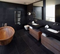 Badezimmer in Schwarz sind Szene individueller Gestaltungsideen
