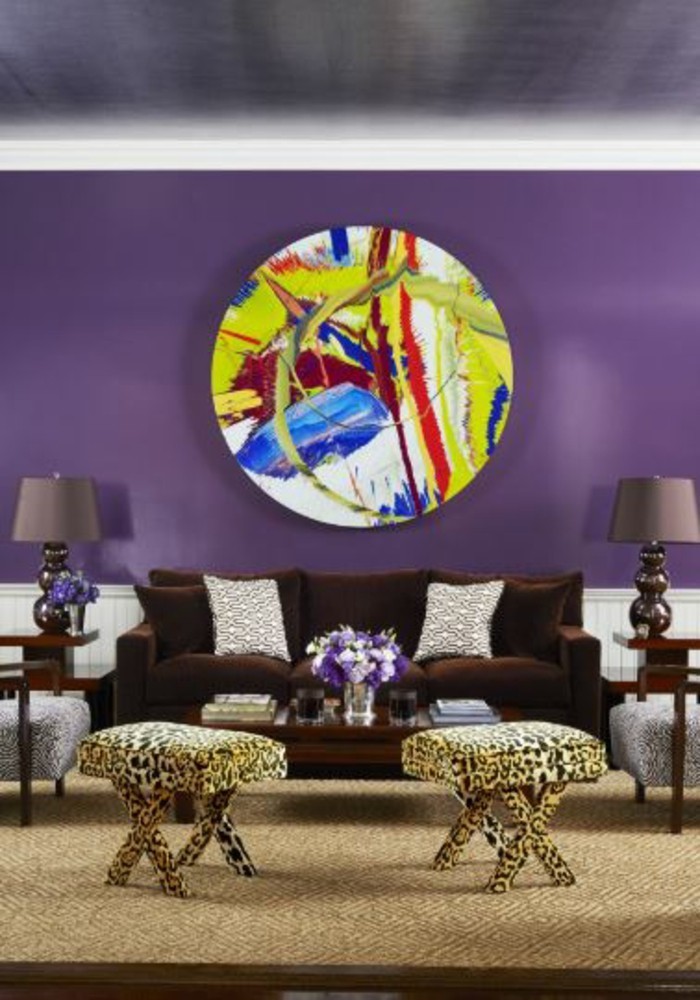 Über 40 inspirierende Wohnzimmer Einrichtungsideen mit der Farbe Flieder