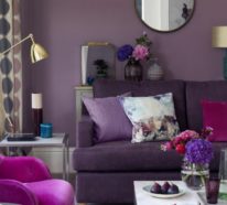 Über 40 inspirierende Wohnzimmer Einrichtungsideen mit der Farbe Flieder