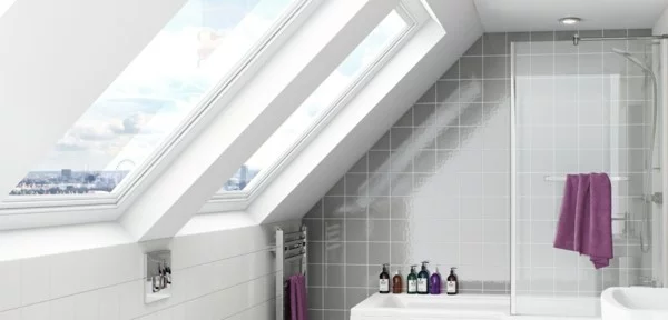 Badezimmer Ideen für kleine Bäder dachschraege