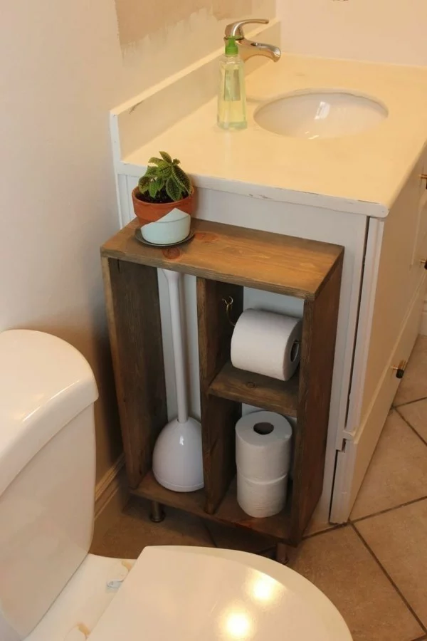 Badezimmer Ideen für kleine Bäder waschmaschine schrank