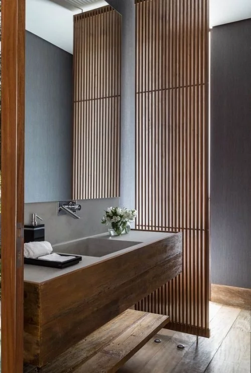 Holz im Bad findet einen breiten Einsatz neue Badezimmerdesigns entstehen