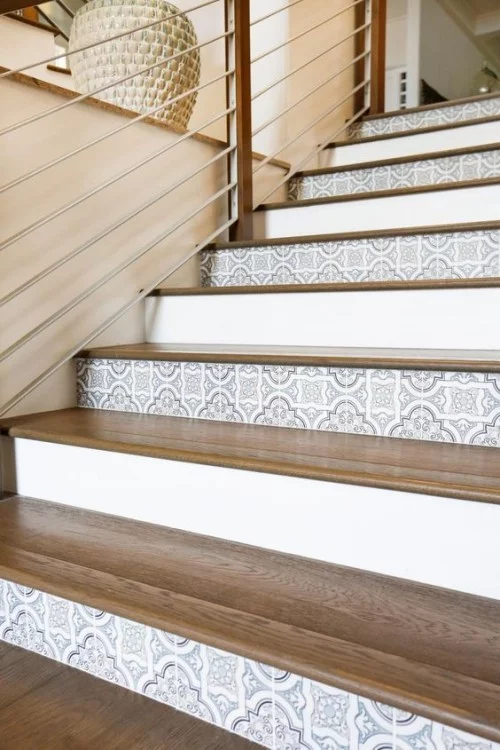 Mosaik Fliesen im Treppenhaus sehr ansprechend mediterran