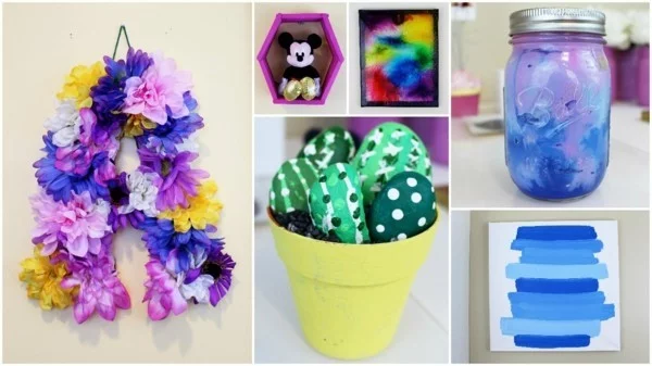 DIY Sommerdeko Ideen mit Blumen, Glas und Steinen 