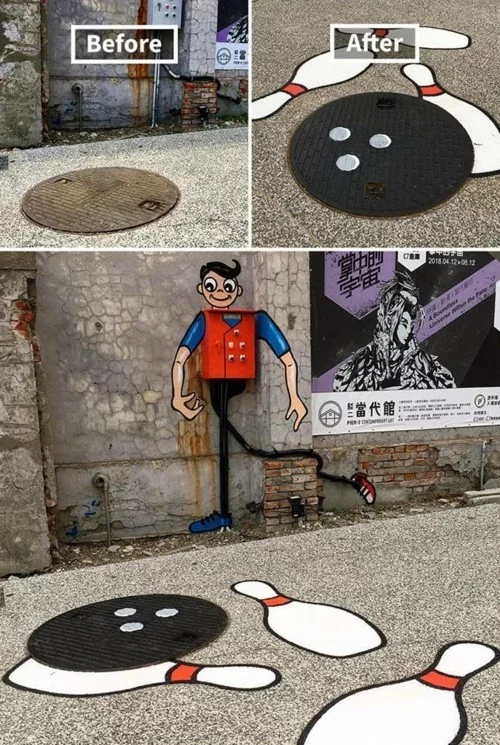 street art kegel idee