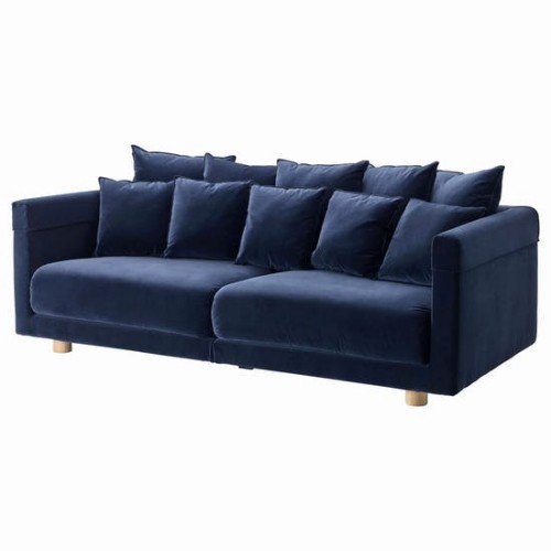 Ikea Katalog 2019 Stockholm Sofa in Marineblau Highlight im Wohnzimmer