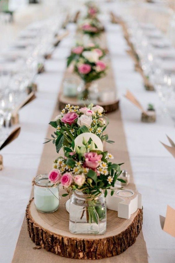 Baumscheiben deko hochzeit