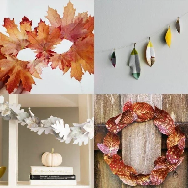 Girlande, Kranz und Maske als Herbstdeko aus Naturmaterialien selber machen