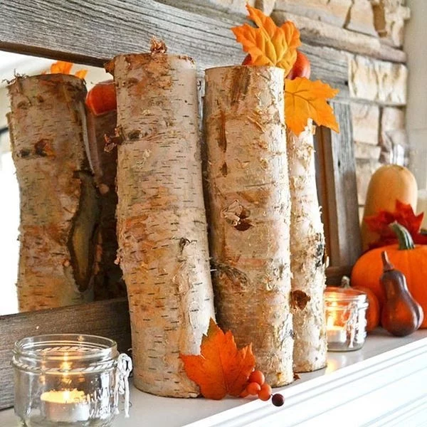 Herbstdeko aus Naturmaterialien selber machen - Baumzweige und Herbstblätter 