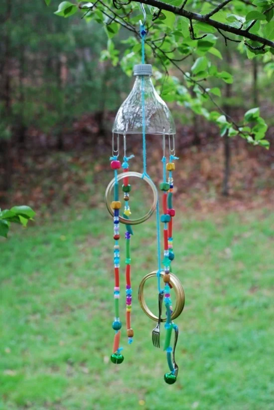 DIY Windspiel basteln aus einer PET Flasche 