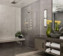 Einfache Ideen für Badezimmergestaltung mit wohnlichem Luxus-Charakter