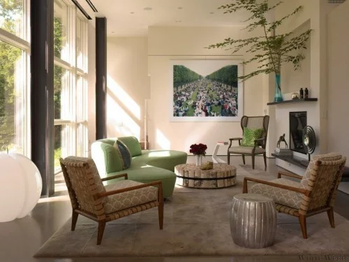grün und braun sofa design