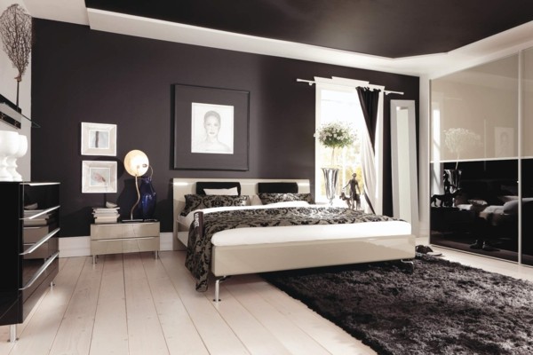 brauntöne dunkle schokolade wandfarbe schlafzimmer