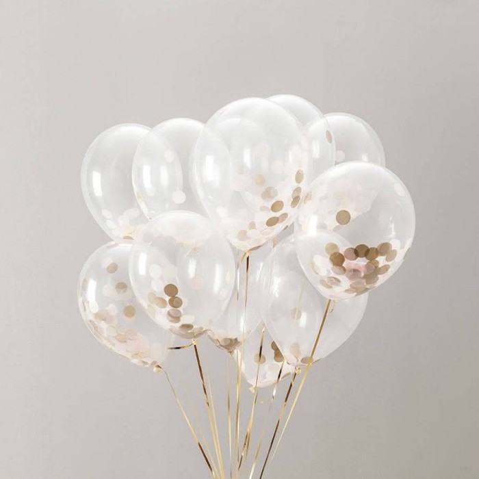 deko ideen weiße luftballons mit münzen