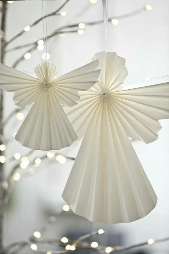 Engel basteln aus papier zu weihnachten 