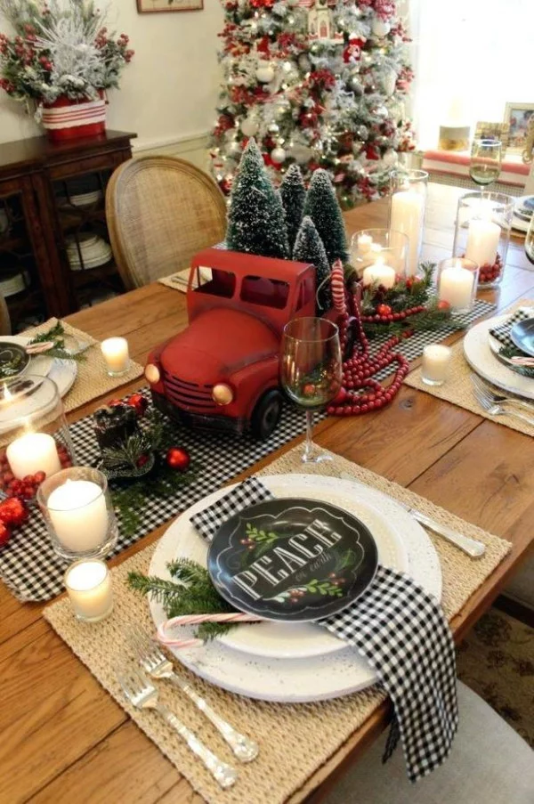 weihnachtliche Tischdeko auto