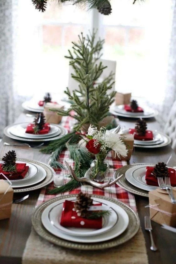 weihnachtliche Tischdeko tannenbaum
