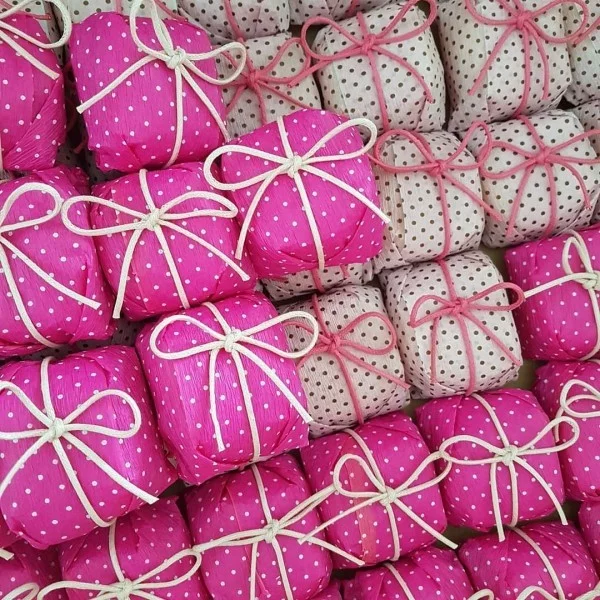 weihnachtsbastelideen papier in rosa und weiß