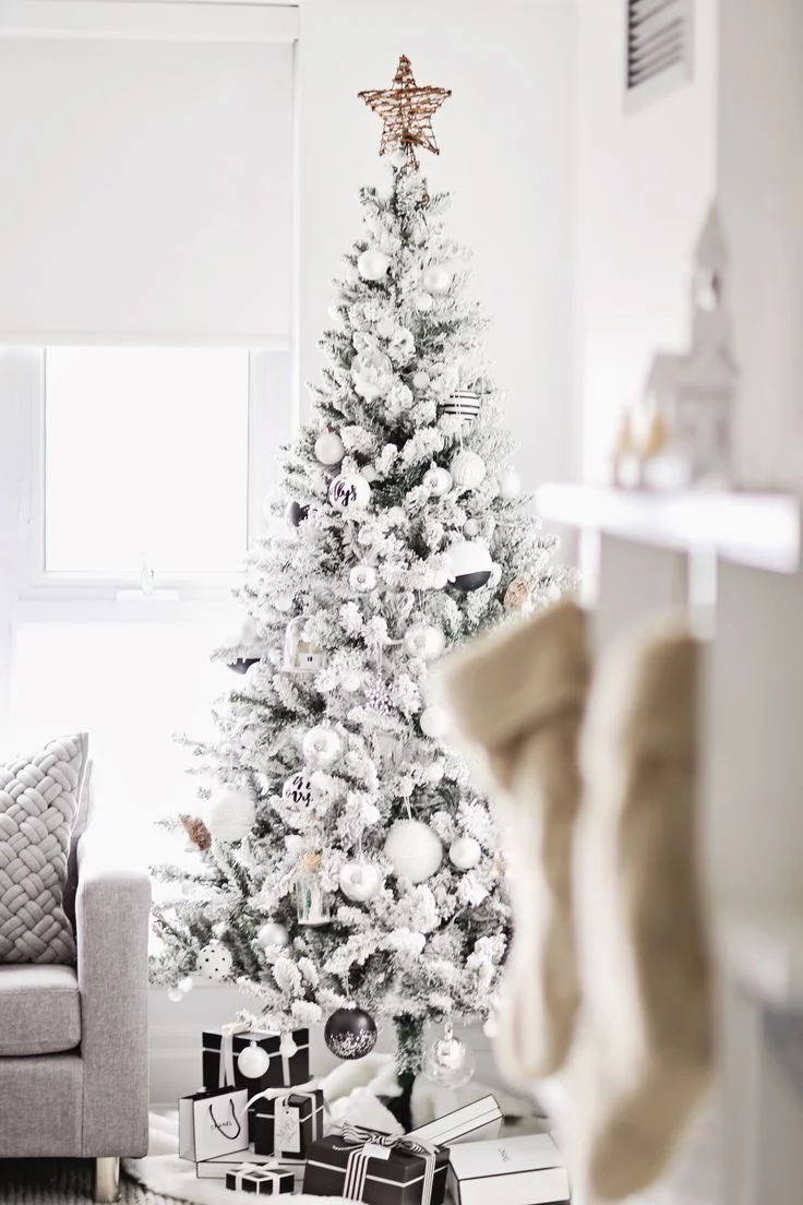 christbaumschmuck weiß und minimalistisch
