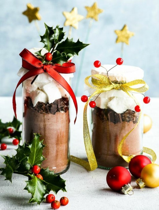 heiße schokolade im glas last minute weihnachtsgeschenke