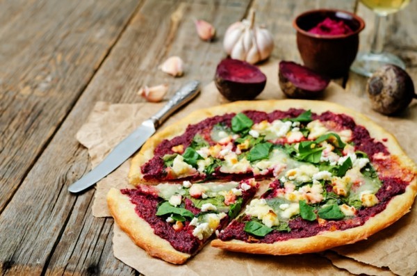 Pizzabelag Ideen mit Rote Bete 