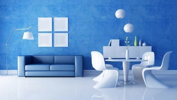 weiße und blaue dekoration deko ideen