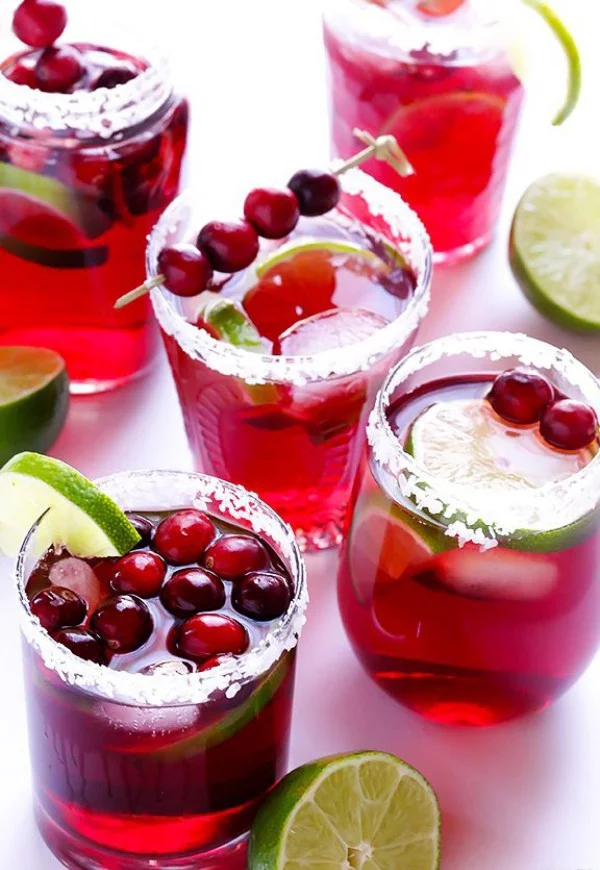 Festliche Cocktails zu Weihnachten und Silvester Cranbeery Margaritas