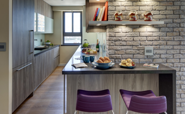 Küchentrends mit lila stühle idee