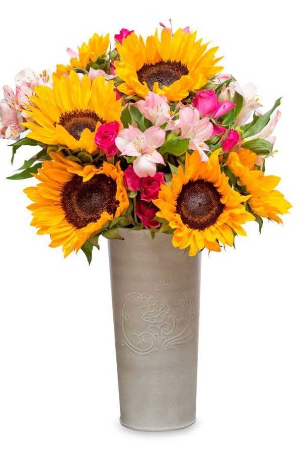 X-mas Geschenkideen farbenfrohe Blumen in Vase tolles Präsent