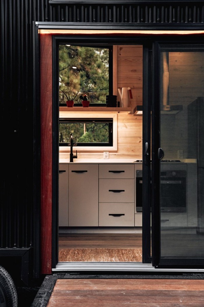 moderne architektur einsicht in der küche