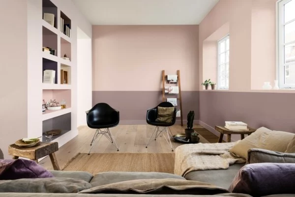 rosa heart wood dulux wandfarben ideen wohnzimmer