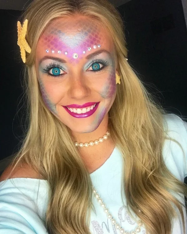 Meerjungfrau schminken karnevalideen