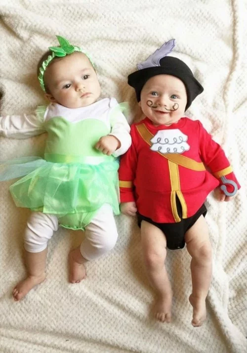 baby karneval kostüm idee für zwillinge