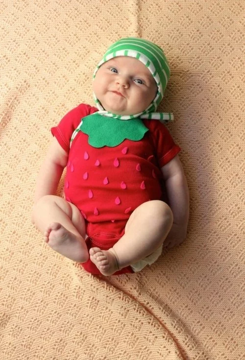 erdbeere baby karneval kostüm