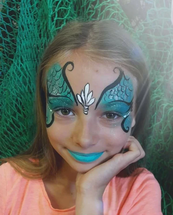 facepainting meerjungfrau schminken zum karneval